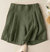 Women Summer Shorts Fashion Elastic High Waist Solid Color Shorts-Shorts-Arimonz-Arimonz