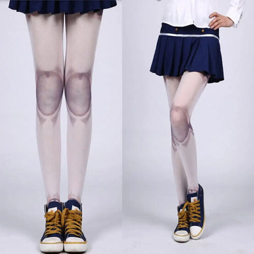 Women Tights Gothic Retro Tights Joint Style Tattoo Print Stockings-Socks & Tights-Arimonz-Arimonz