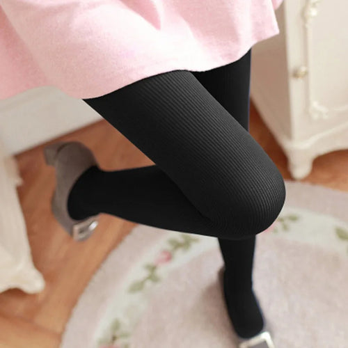 Women Tights Stripe Velvet Hosiery Solid Candy Color Standard Stockings-Socks & Tights-Arimonz-Arimonz