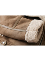 Women Winter Vintage Fur Jacket Lapel Long Sleeves Jacket Outwear-Fuzzy Jackets-Arimonz-Arimonz