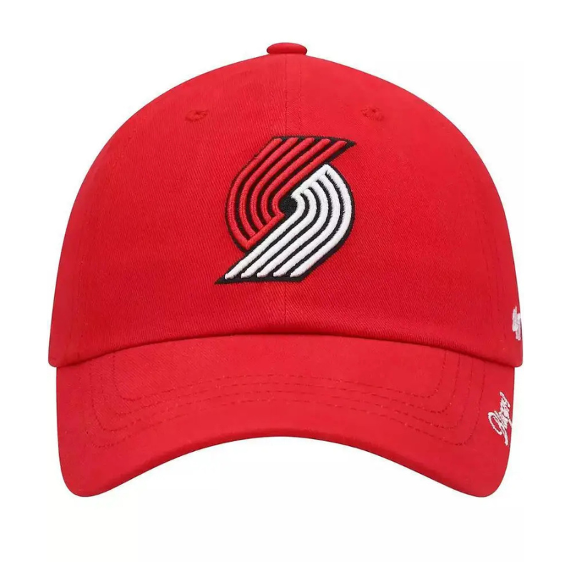 Women's '47 Red Portland Trail Blazers Miata Clean Up Adjustable Hat-Women's Caps-Arimonz-Arimonz