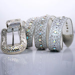 Women's Jeans Rhinestone Shiny Rivet Design Y2K Style Denim Shiny Belt-Belts-Arimonz-Arimonz