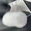 Women’s Natural Fox Fur Fedora Fluffy Warm Winter Knitted Fur Hat-Winter Hats-Arimonz-Arimonz