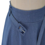 Women's Vintage High Waist A-Line Flared Midi Skirts with Belts-Denim Skirts-Arimonz-Arimonz