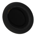 Wool Black Billycock Fedora Hat Elegant Roll Brim Concave Convex Hat-Hats-Arimonz-Arimonz