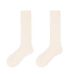 Wool Blend Calf Length Stockings Winter Warm Knitted Long Socks-Socks & Tights-Arimonz-Cream-One Size-Arimonz