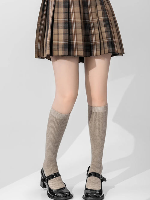 Wool Blend Calf Length Stockings Winter Warm Knitted Long Socks-Socks & Tights-Arimonz-Arimonz