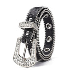 Y2k Girls Belt Retro Leather Rhinestone Pin Buckle Waistband-Belts-Arimonz-Arimonz