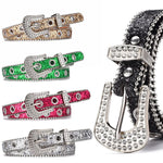 Y2k Girls Belt Retro Leather Rhinestone Pin Buckle Waistband-Belts-Arimonz-Arimonz