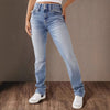 Y2K Revival Mid-Waist Splice Bodycon Straight Denim Jeans for Women-Skinny Jeans-Arimonz-Arimonz