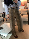Y2k Spring Autumn Print Leopard Woman Jeans Oversize Wide Leg Pants-Pants-Arimonz-Arimonz