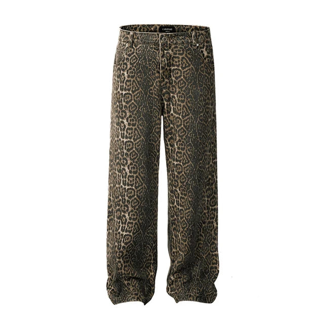 Y2k Spring Autumn Print Leopard Woman Jeans Oversize Wide Leg Pants-Pants-Arimonz-Leopard 1-S-Arimonz