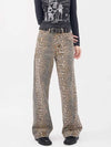 Y2k Vintage Leopard Print Loose Women Jeans Straight High Waist Jeans-Skinny Jeans-Arimonz-Arimonz