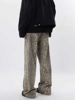 Y2k Vintage Leopard Print Loose Women Jeans Straight High Waist Jeans-Skinny Jeans-Arimonz-Arimonz