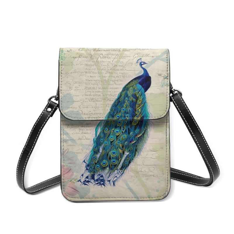 Peacock Shoulder Bag Streetwear Leather Mobile Phone Bag Shoulder Bags