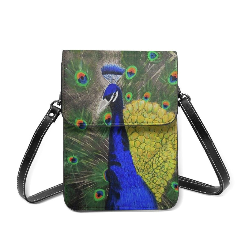 Peacock Shoulder Bag Streetwear Leather Mobile Phone Bag Shoulder Bags