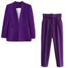 2 Piece Set Blazer Blazer Office Suit Pantsuit Simple Solid Color Suit-Wear To Work Sets-Arimonz-Arimonz
