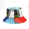 Fashion Reversible Leaf Print Bucket Hat Summer Sun Caps For Women