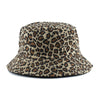 Leopard Print Bucket Hat Reversible Hat Outdoor Travel Cap