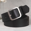 Leather Belt for Women Square Pin Buckle Black Belts for Jeans Pants