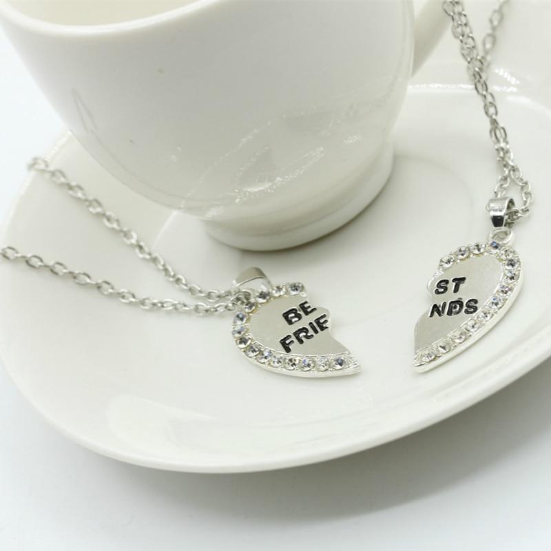 2pcs Best Friends Forever Necklace for Women Heart Pendant Best Friend Necklace Friendship Jewelry-Necklaces-Arimonz-Arimonz