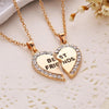 2pcs Best Friends Forever Necklace for Women Heart Pendant Best Friend Necklace Friendship Jewelry-Necklaces-Arimonz-Gold-Arimonz