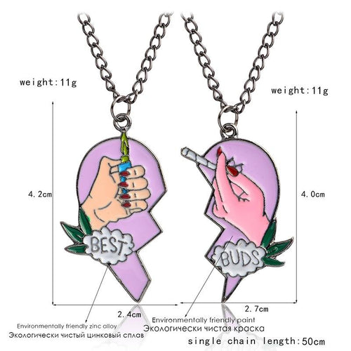 2pcs Best Friends Forever Necklace Heart Shape Pendant Necklace For Women-Necklaces-Arimonz-Arimonz