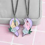 2pcs Best Friends Forever Necklace Heart Shape Pendant Necklace For Women-Necklaces-Arimonz-Arimonz