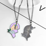 2pcs Best Friends Forever Necklace Heart Shape Pendant Necklace For Women-Necklaces-Arimonz-Arimonz