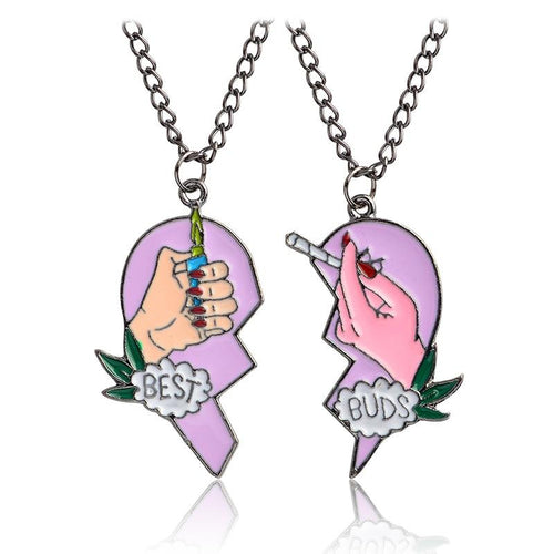 2pcs Best Friends Forever Necklace Heart Shape Pendant Necklace For Women-Necklaces-Arimonz-Arimonz