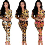 2pcs Elegant Style Suit Women Retro Style Long-Sleeved BodySuit-Night Out Jumpsuits & Rompers-Arimonz-Arimonz