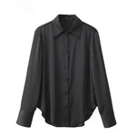 2pcs Pants Shirts Sets Fashion Solid Blouse Casual Turn Down Collar-Wear To Work Sets-Arimonz-Top-XS-Arimonz