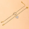 2pcs set Heart Rhinestone Anklets Foot Bracelet Summer Beach Chain-Anklets-Arimonz-Arimonz