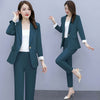 3 Pcs Set Women Office Lady Work Graceful Suit Outfits Daily-Wear To Work Sets-Arimonz-Blue Set-M(40-50Kg)-Arimonz