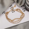 3pcs Set Fashion Thick Chain Link Bracelets Bangles For Women