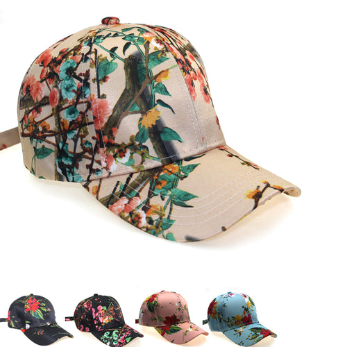 3D Flower Printed Baseball Caps Women Tie-Dyed Adjustable Casual Hat-Women's Caps-Arimonz-Arimonz