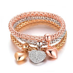 3pcs Crystal Charm Bracelet For Women Jewelry Bracelet Chain Jewelry-Braceletes-Arimonz-Arimonz