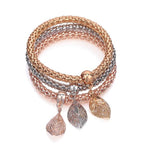 3pcs Crystal Charm Bracelet For Women Jewelry Bracelet Chain Jewelry-Braceletes-Arimonz-3D leaf-Arimonz