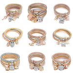 3pcs Crystal Charm Bracelet For Women Jewelry Bracelet Chain Jewelry-Braceletes-Arimonz-Arimonz