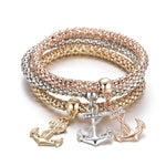 3pcs Crystal Charm Bracelet For Women Jewelry Bracelet Chain Jewelry-Braceletes-Arimonz-Anchor Style-Arimonz