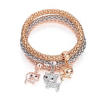 3pcs Crystal Charm Bracelet For Women Jewelry Bracelet Chain Jewelry-Braceletes-Arimonz-Cat-Arimonz