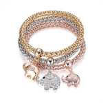 3pcs Crystal Charm Bracelet For Women Jewelry Bracelet Chain Jewelry-Braceletes-Arimonz-elephant-Arimonz
