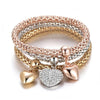 3pcs Crystal Charm Bracelet For Women Jewelry Bracelet Chain Jewelry-Braceletes-Arimonz-Heart Style-Arimonz
