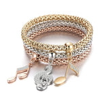 3pcs Crystal Charm Bracelet For Women Jewelry Bracelet Chain Jewelry-Braceletes-Arimonz-Musical Note-Arimonz