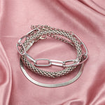 3pcs Set Fashion Thick Chain Link Bracelets Bangles For Women-Braceletes-Arimonz-Arimonz
