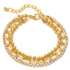 3pcs Set Fashion Thick Chain Link Bracelets Bangles For Women-Braceletes-Arimonz-Beads Gold-Arimonz