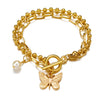 3pcs Set Fashion Thick Chain Link Bracelets Bangles For Women-Braceletes-Arimonz-Butterfly Chain Gold-Arimonz