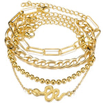 3pcs Set Fashion Thick Chain Link Bracelets Bangles For Women-Braceletes-Arimonz-Snake Gold-Arimonz
