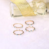 4pcs Wave Colorful Round Rings Geometry Charm Ring-Rings-Arimonz-Arimonz
