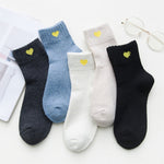 5 Pairs Women Winter Socks Vintage Patchwork Rabbit Wool Cotton Socks-Socks & Tights-Arimonz-Heart-Arimonz